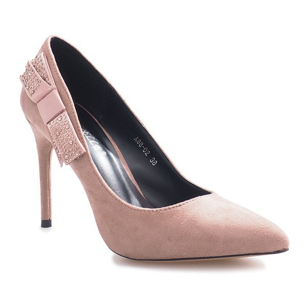 Vaaleanpunaiset korkokengät Bordeaux -jousella vaaleanpunainen 1