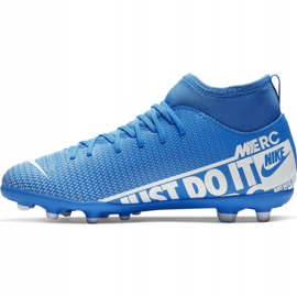 Nike Mercurial Superfly 7 Club FG / MG Jr AT8150-414 jalkapallokengät sininen sininen 2