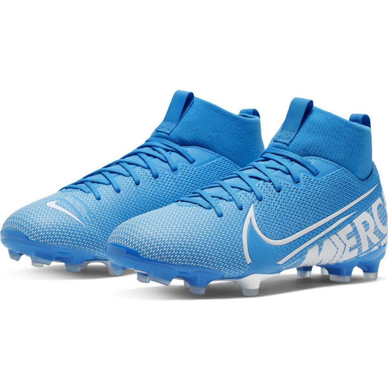 Nike Mercurial Superfly 7 Academy FG / MG Jr AT8120 414 jalkapallokengät sininen 1