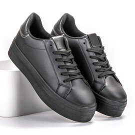 SHELOVET Muodikkaat urheilukengät musta 2