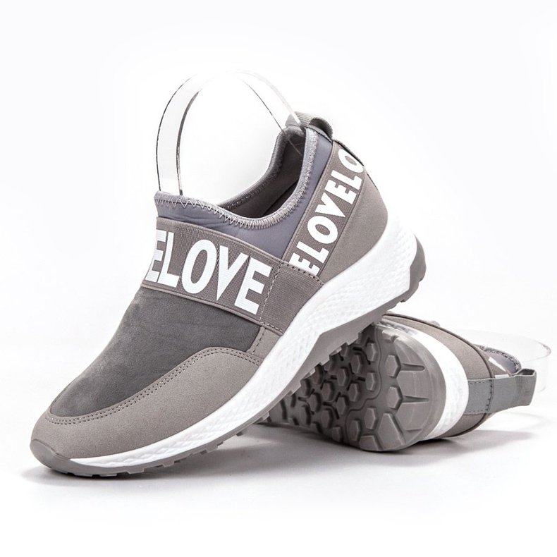 SHELOVET Slip-on mokkanahkaiset kengät harmaa 2