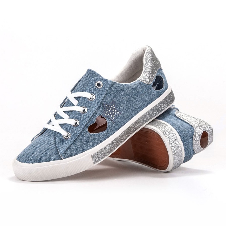 Kylie Glitterillä varustetut lenkkarit sininen 1