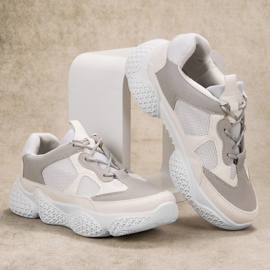 SHELOVET Muodikkaat valkoiset lenkkarit valkoinen harmaa 1