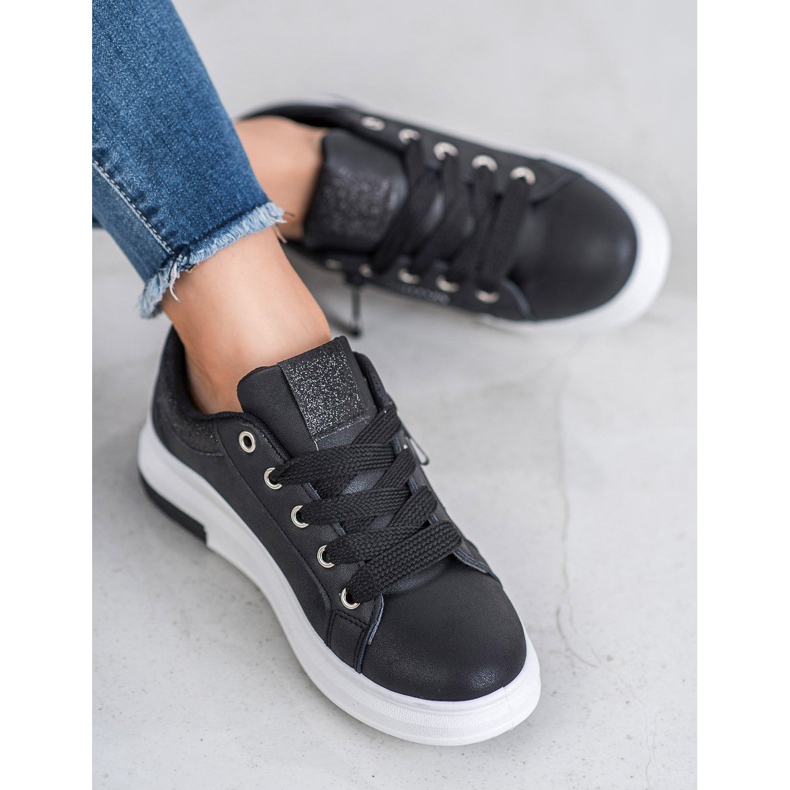 SHELOVET Muodikkaat urheilukengät musta 2