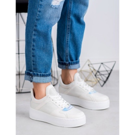 Ideal Shoes Glitterillä varustetut lenkkarit valkoinen 2