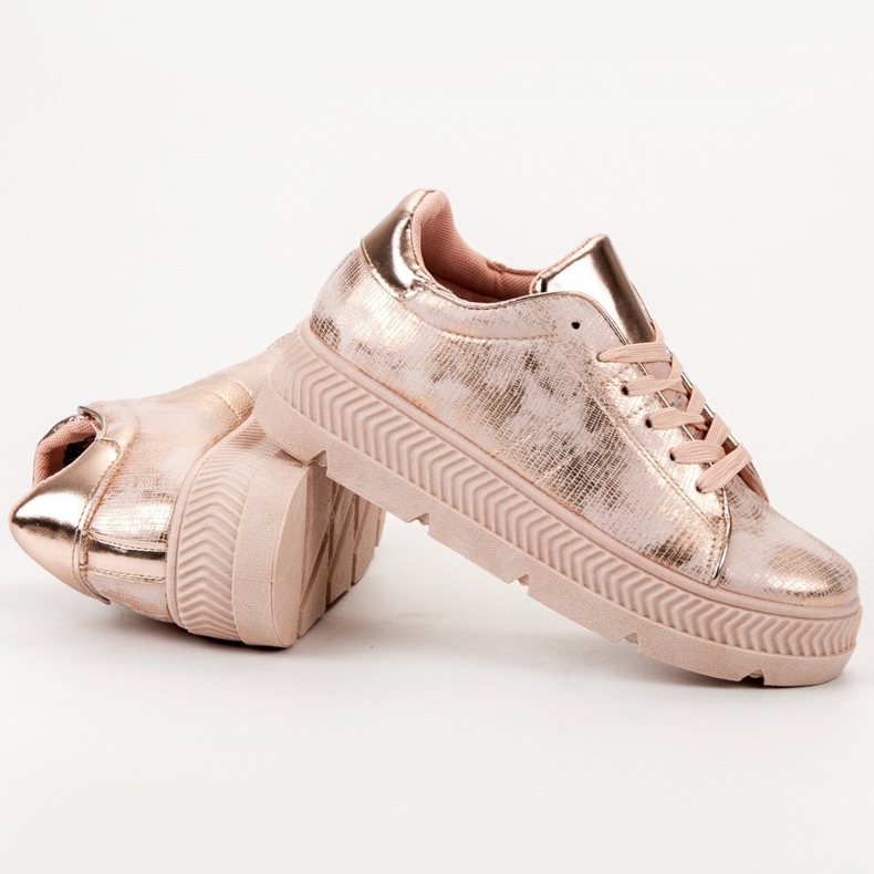 Bestelle Ruusukultaiset urheilukengät vaaleanpunainen keltainen 1