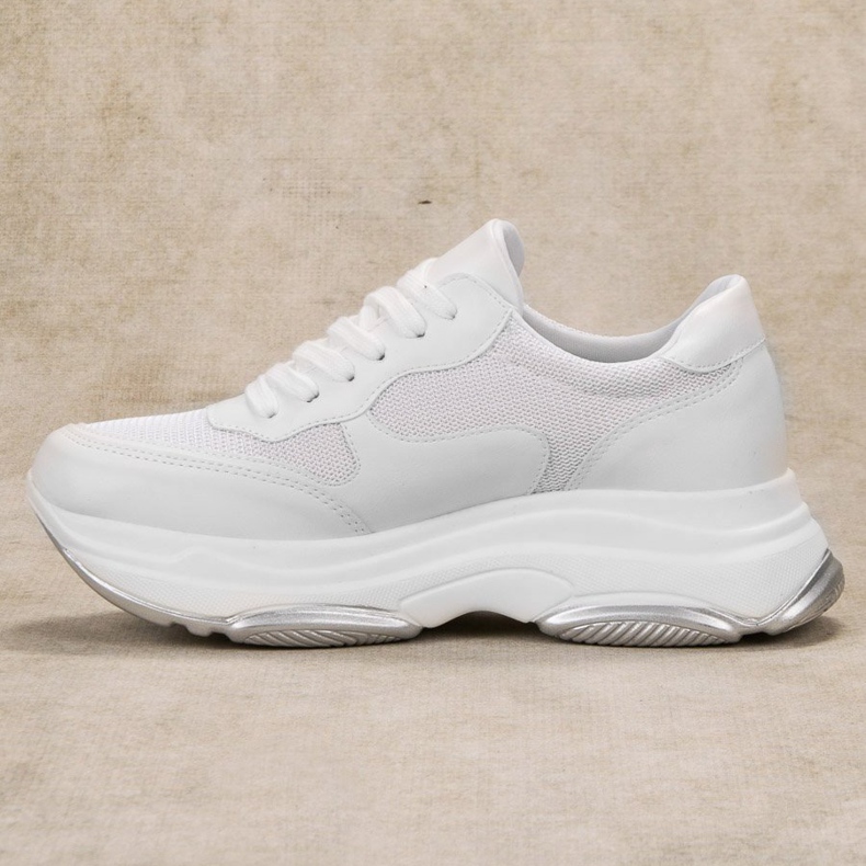 Ideal Shoes Vaalean valkoiset lenkkarit valkoinen 1