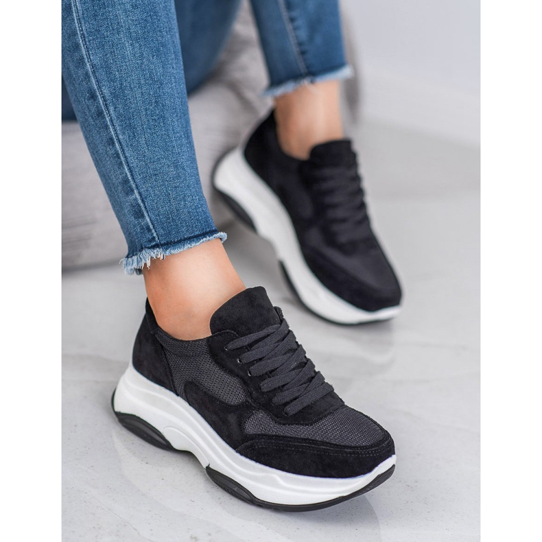 Ideal Shoes Vaalean mustat lenkkarit 2