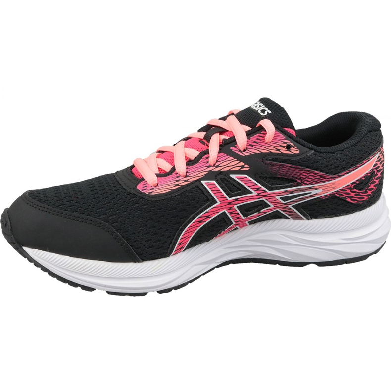 Juoksukengät Asics Gel-Excite 6 Gs Jr 1014A079-002 musta vaaleanpunainen 1