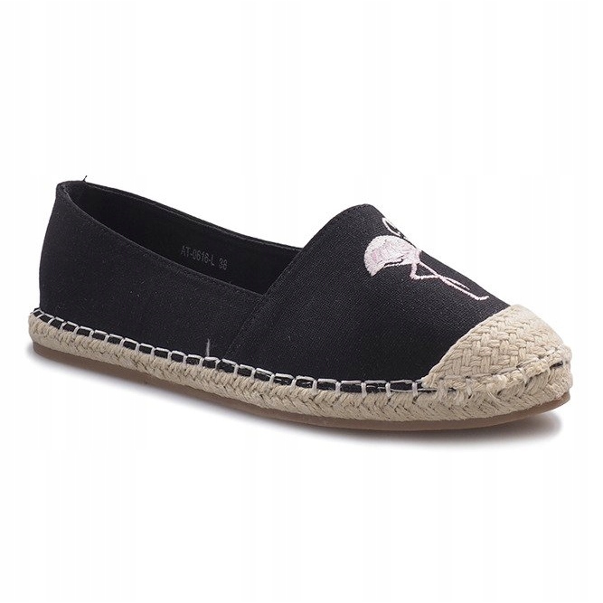 Mustat Flaming -espadrillit 1