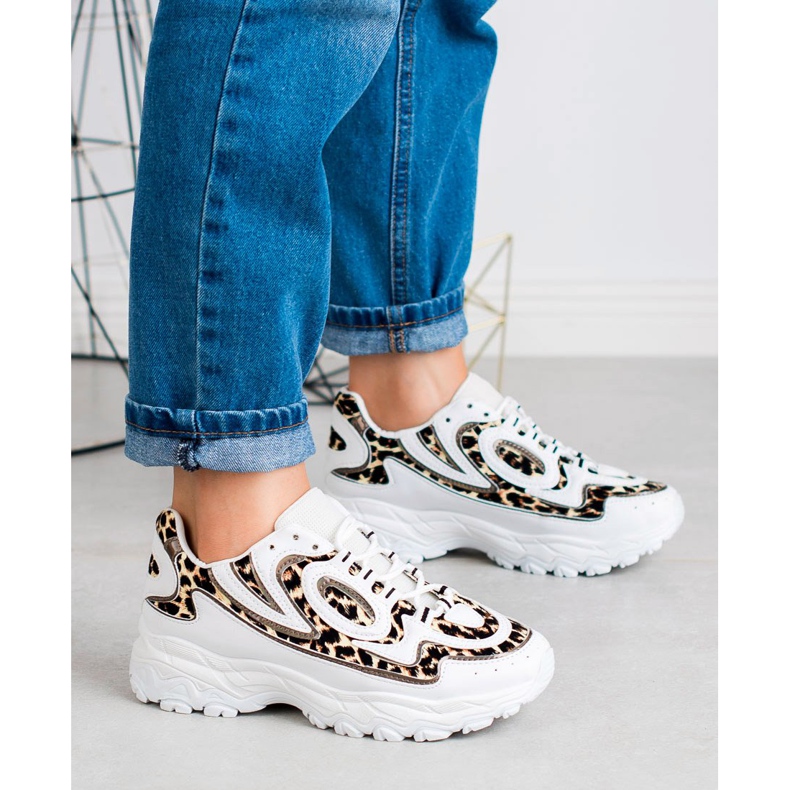 Kayla Naisten urheilukengät valkoinen ruskea 2