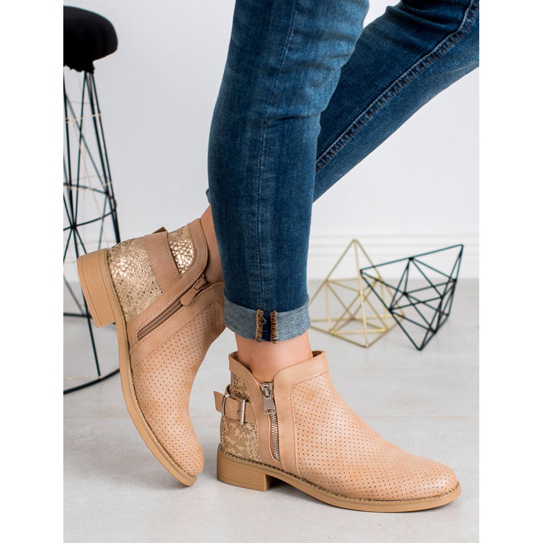 Bestelle Beige Snake Print saappaat 2