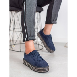 Bestelle Mokkanahkaiset urheilukengät laivastonsininen 1