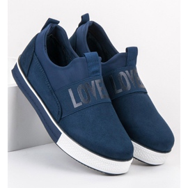 SHELOVET Suede Slip-On kengät sininen vihreä 2