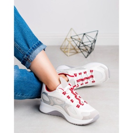 SHELOVET Mukavat urheilukengät valkoinen harmaa 2