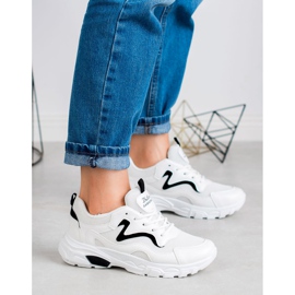 SHELOVET Nauhalliset urheilukengät valkoinen 2