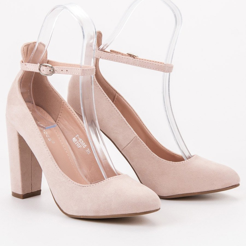 Ideal Shoes Pumput kiinnitetään soljella ruskea 1