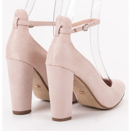 Ideal Shoes Pumput kiinnitetään soljella ruskea 2