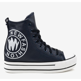 Tummansiniset kiilakengät W09 laivastonsininen 2