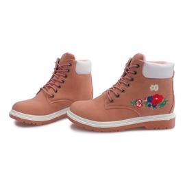 Lämpimät puukengät SJ1669-3 Pinkki vaaleanpunainen 1