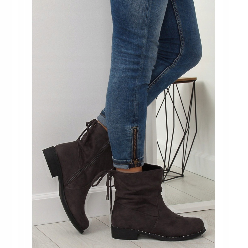 Harmaa Naisten harmaat saappaat 7378-PA Harmaa 1