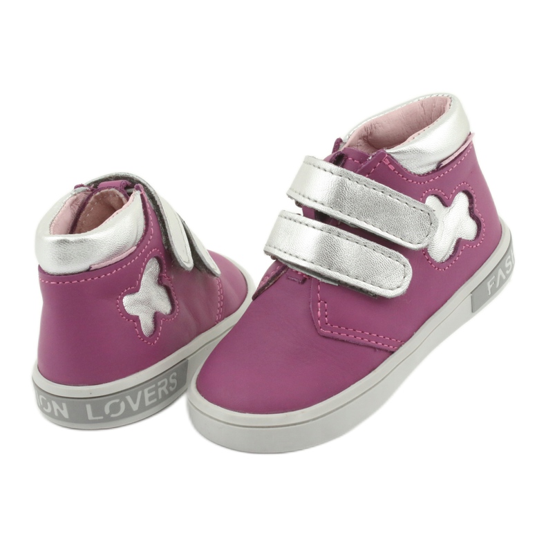 Mazurek Velcro -nilkkurit vaaleanpunainen harmaa 4