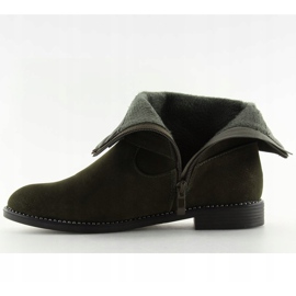 Vihreät litteät saappaat MB188-266 Vihreä 2