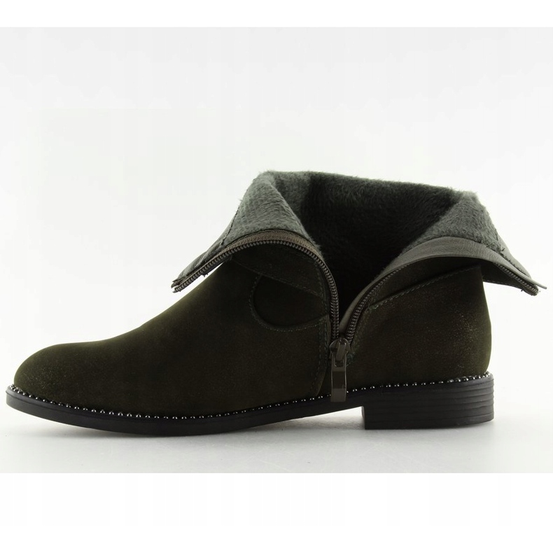 Vihreät litteät saappaat MB188-266 Vihreä 2