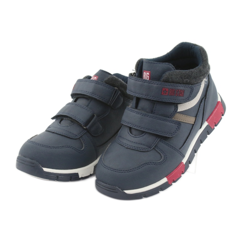 Velcro -urheilukengät Big Star 374065 tummansininen valkoinen punainen 3