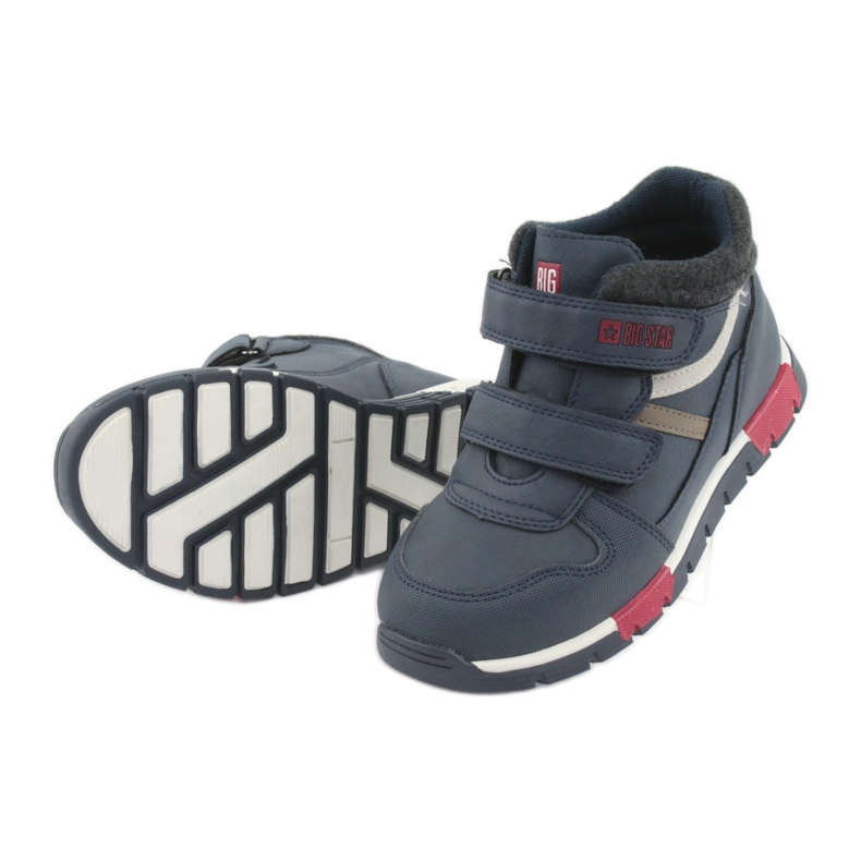 Velcro -urheilukengät Big Star 374065 tummansininen valkoinen punainen 5