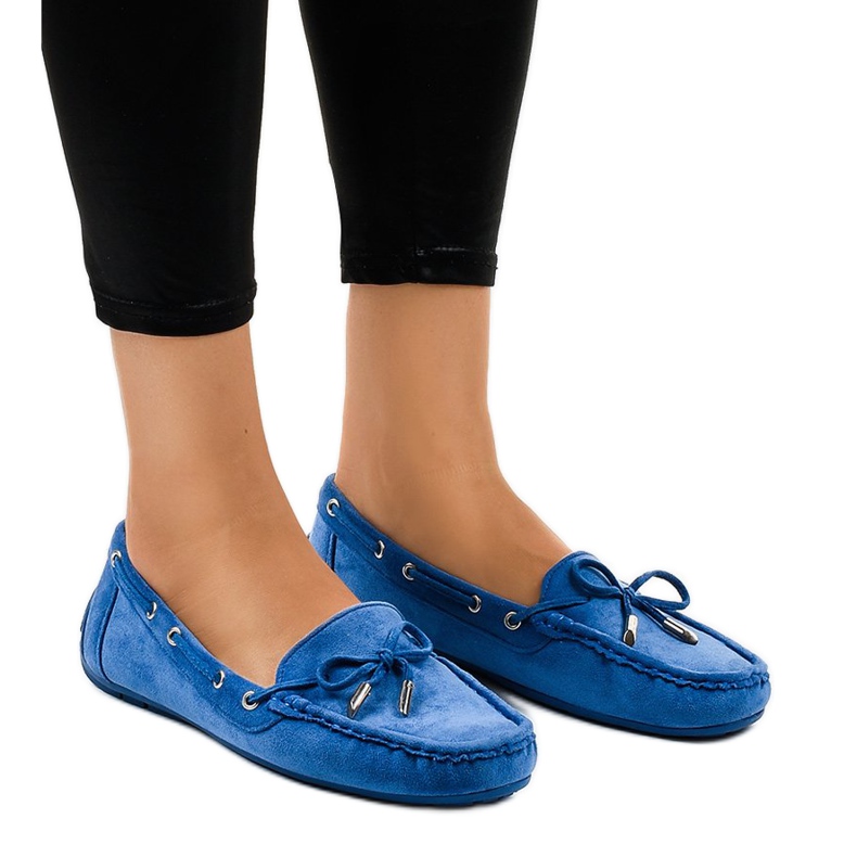 Sininen loafers ballerinat keula F03-3 1