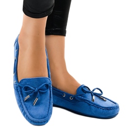 Sininen loafers ballerinat keula F03-3 2