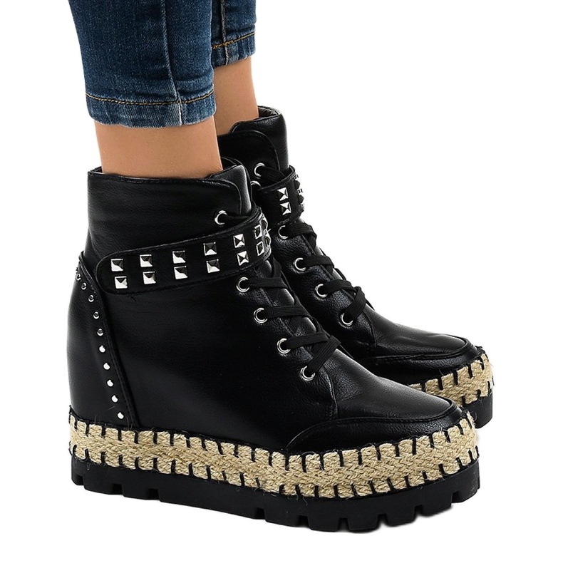 Mustat naisten trapper-nilkkurit AJ-547 1