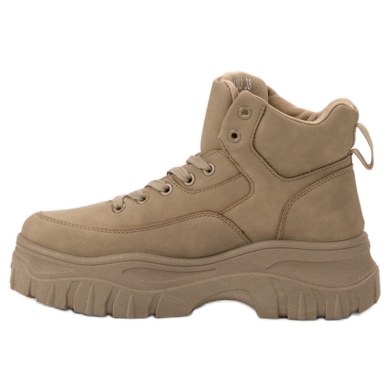 Kylie Lace-up kengät alustalla ruskea 2