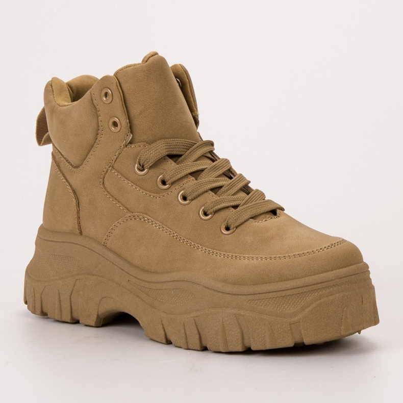 Kylie Lace-up kengät alustalla ruskea 1