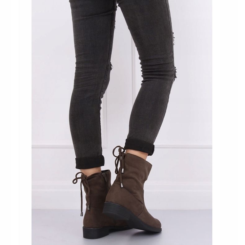 Vihreät naisten saappaat khaki 7378-PA Green 1