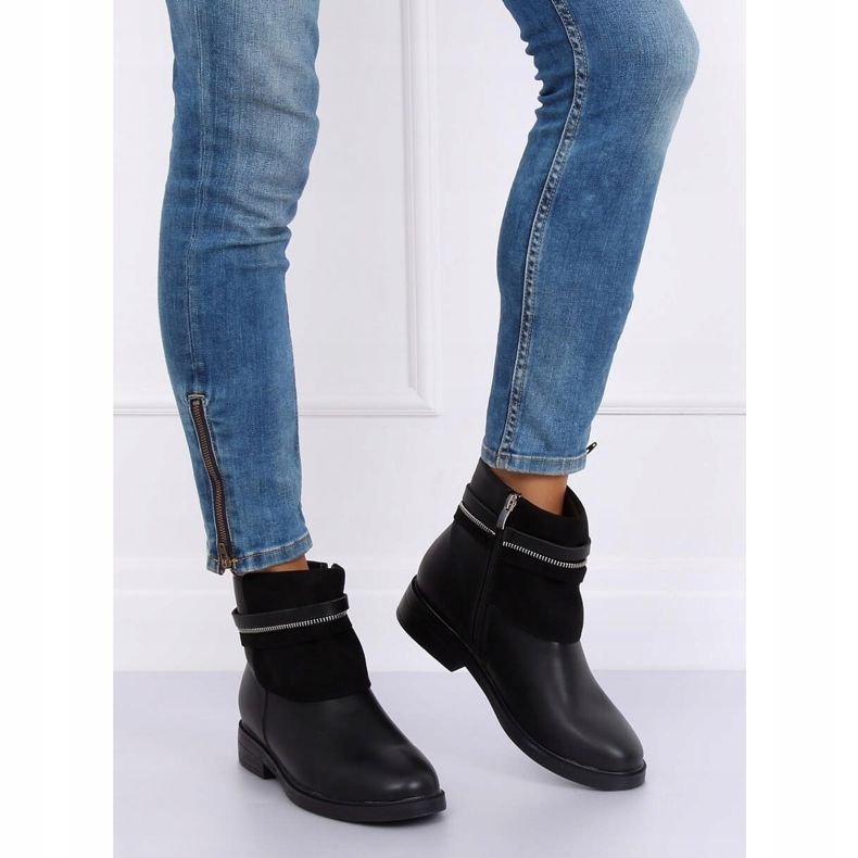 Mustat naisten Chelsea-saappaat HFN-2276-2 Musta 1