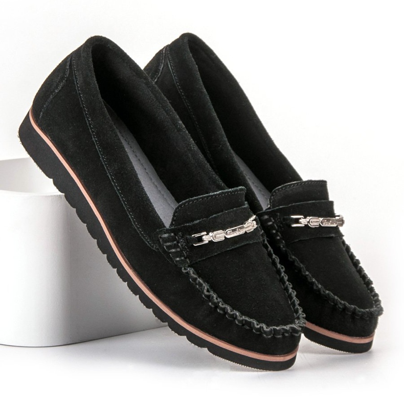 Filippo Mukavat nahkaiset Loaferit musta 1