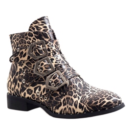 Leopardisaappaat, joissa on 7-X7185C soljet musta monivärinen 1