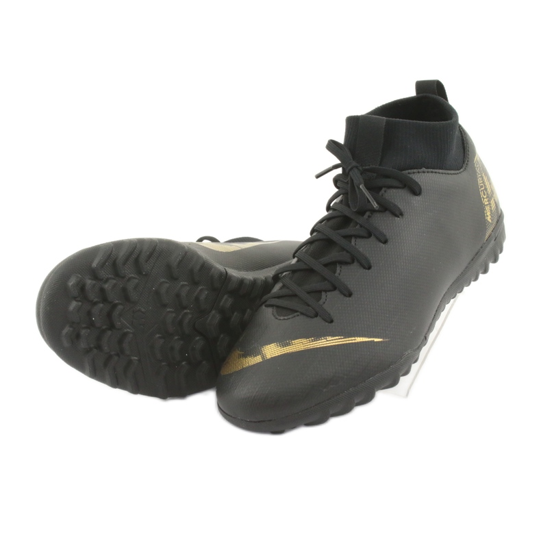 Nike Mercurial SuperflyX 6 Academy Gs Tf Jr AH7344-077 jalkapallokengät musta 4