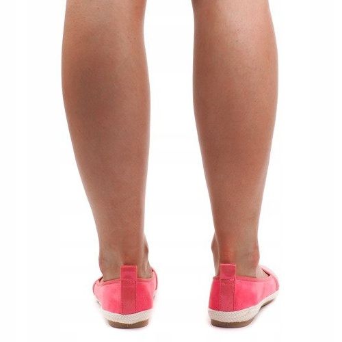 Mokkanahka ballerinat Espadrilles 889-103 Pinkki vaaleanpunainen 2