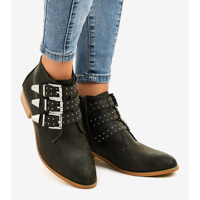 Vihreät saappaat A-263 vetoketjusoljella 2