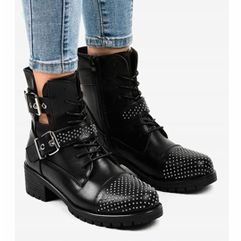 Naisten mustat saappaat massiivisella M257 -pohjalla 1