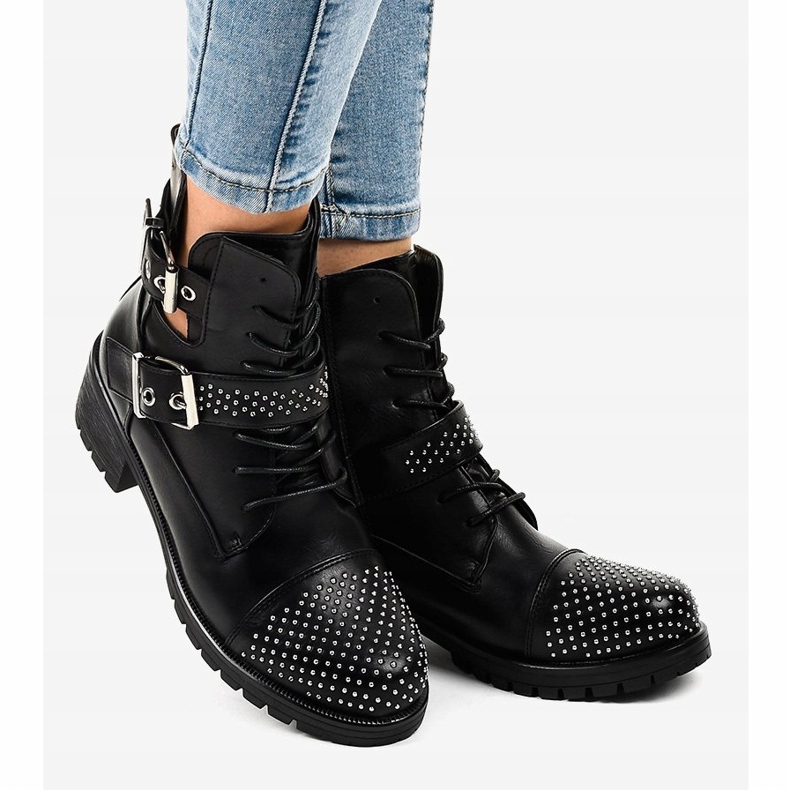 Naisten mustat saappaat massiivisella M257 -pohjalla 2