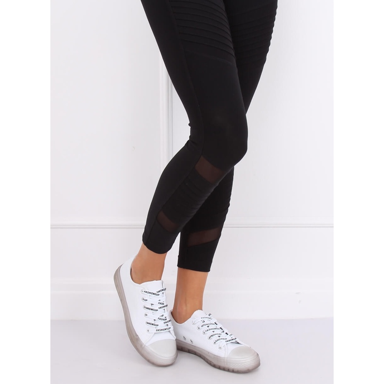 Naisten valkoiset ja harmaat lenkkarit B111-2 VALKOINEN / HARMAA 1