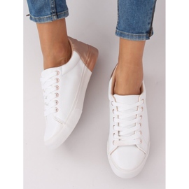 Naisten valkoiset ja samppanjaiset lenkkarit A88-29 W-CHAMPAGNE valkoinen monivärinen 2