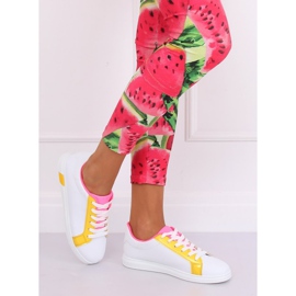 Naisten lenkkarit W-3116 Keltainen valkoinen monivärinen 1