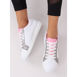 Naisten lenkkarit W-3116 Harmaa valkoinen 2