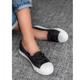 J. Star Tyylikkäät matalat tennarit musta 2