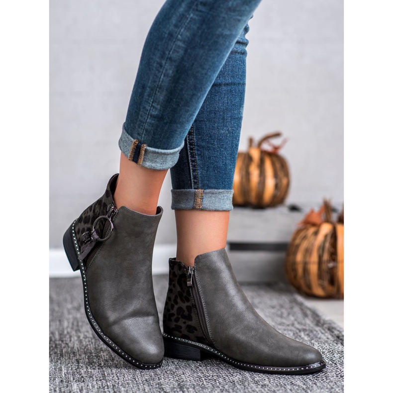 Filippo Tyylikkäät saappaat vetoketjulla harmaa 2